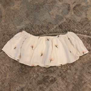 Zara off the shoulder crop